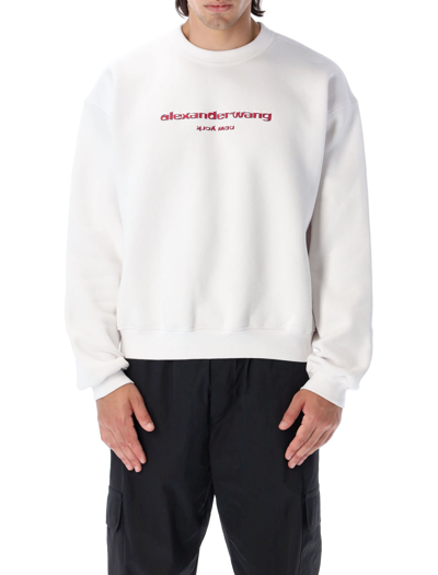 Shop Alexander Wang Logo Sweatshirt In White