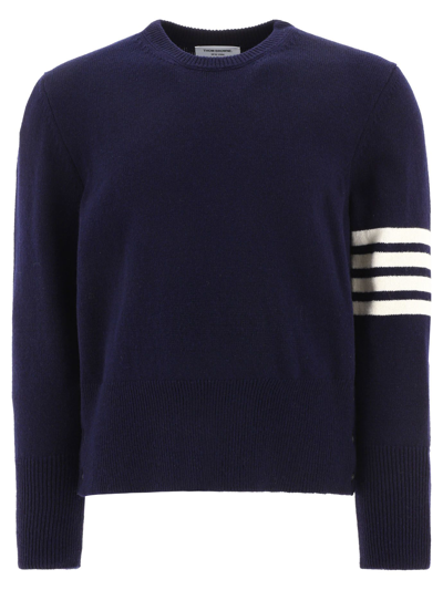 Shop Thom Browne Men's  Blue Other Materials Sweater
