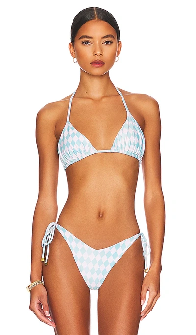 Shop Cin Cin Figment Bikini Top In Harlequin