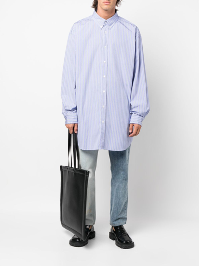 Shop Maison Margiela Organic-cotton Oxford Shirt In Blau