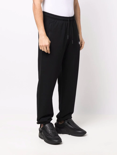 Shop Marcelo Burlon County Of Milan Logo-embroidered Track Pants In Black