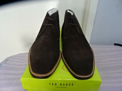 Pre-owned Ted Baker Gents  Torsdi 4 Suede Ankle Dark Brown Boots Rrp-£150