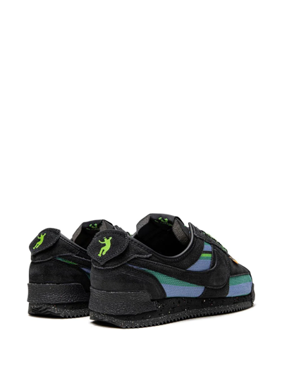 Nike X Union Cortez "black/blue" Sneakers In Black