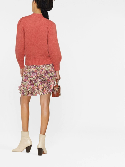 Isabel Marant Emma Pleated-shoulder Knit Jumper In Rot