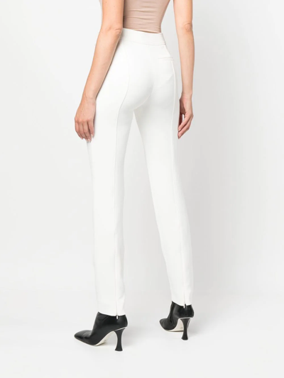 Shop Proenza Schouler Bi-stretch Crepe Slim Trousers In Weiss