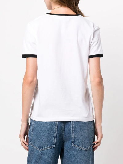 Shop Loewe Signature Embroidered Anagram T-shirt In White