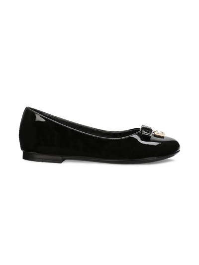 Dolce & Gabbana Dg Bow Ballerina Pumps In Black
