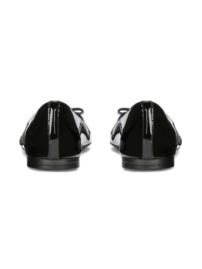 Dolce & Gabbana Dg Bow Ballerina Pumps In Black