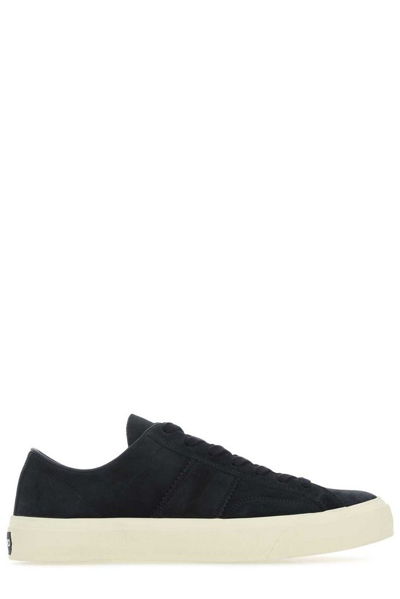 Shop Tom Ford Cambridge Lace Up Sneakers In Blue