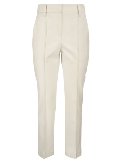 Shop Brunello Cucinelli Pleated Tailored Pants In White