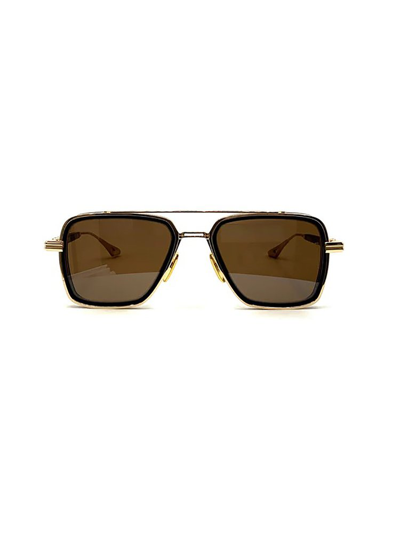 Shop Dita Eyewear Pilot Frame Sunglasses In Gold