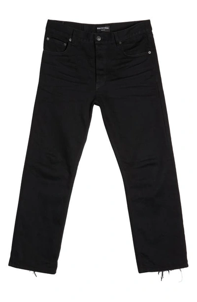 Shop Balenciaga Slim Fit Nonstretch Jeans In Rubber Black