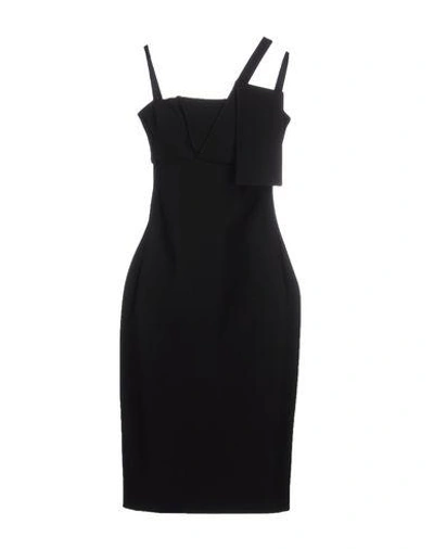 Shop Mugler Knee-length Dress In Black