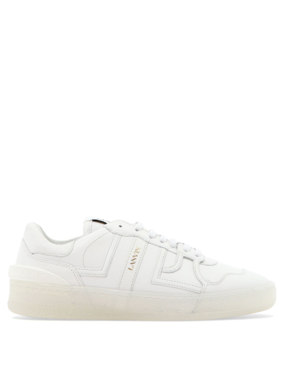 Shop Lanvin Women's White Other Materials Sneakers
