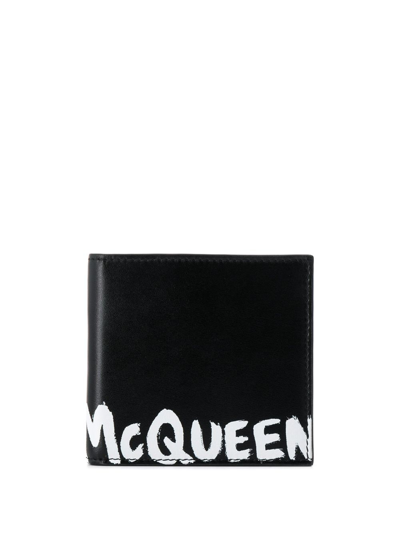 Shop Alexander Mcqueen Wallet With Logo In Black