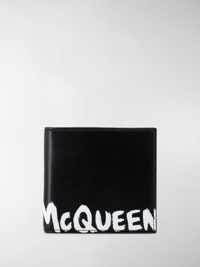 Shop Alexander Mcqueen Wallet With Logo In Black