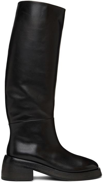 Shop Marsèll Black Fondello Tall Boots In 666 Black