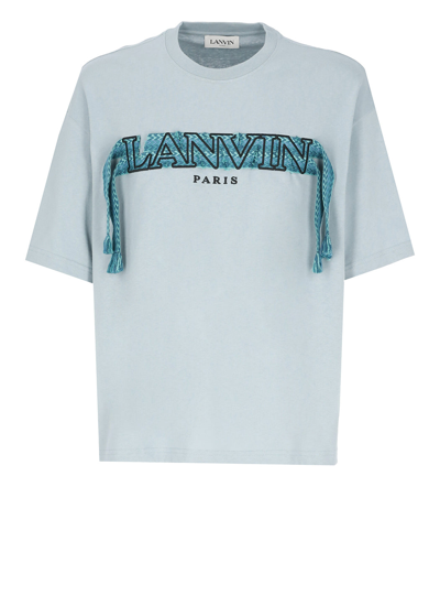 Shop Lanvin T-shirts And Polos In Bluish Grey