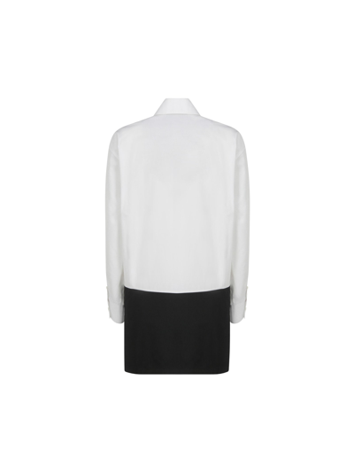 Shop Prada Dress In Bianco+nero