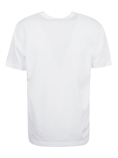 Shop Dolce & Gabbana Logo Patch Plain T-shirt In White Ottico