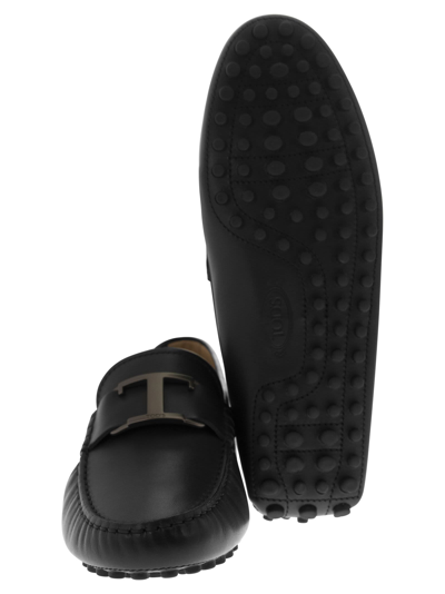 Shop Tod's Timeless Leather Loafer In Black