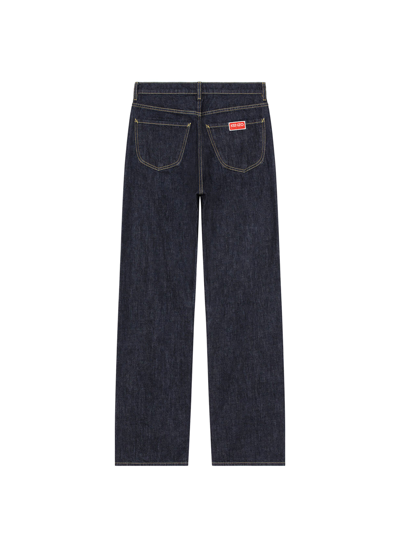 Shop Kenzo Jeans In Cotton In Ink
