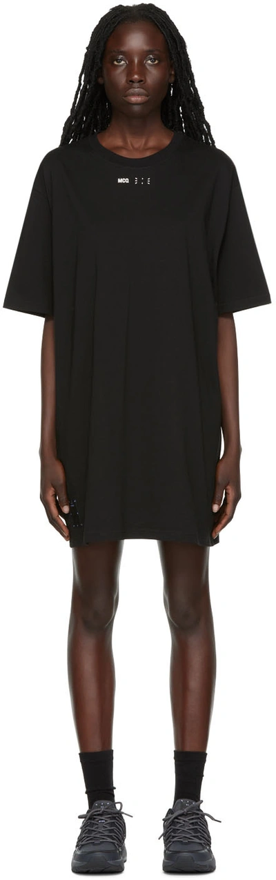 Shop Mcq By Alexander Mcqueen Black Cotton Minidress In 1000 Black