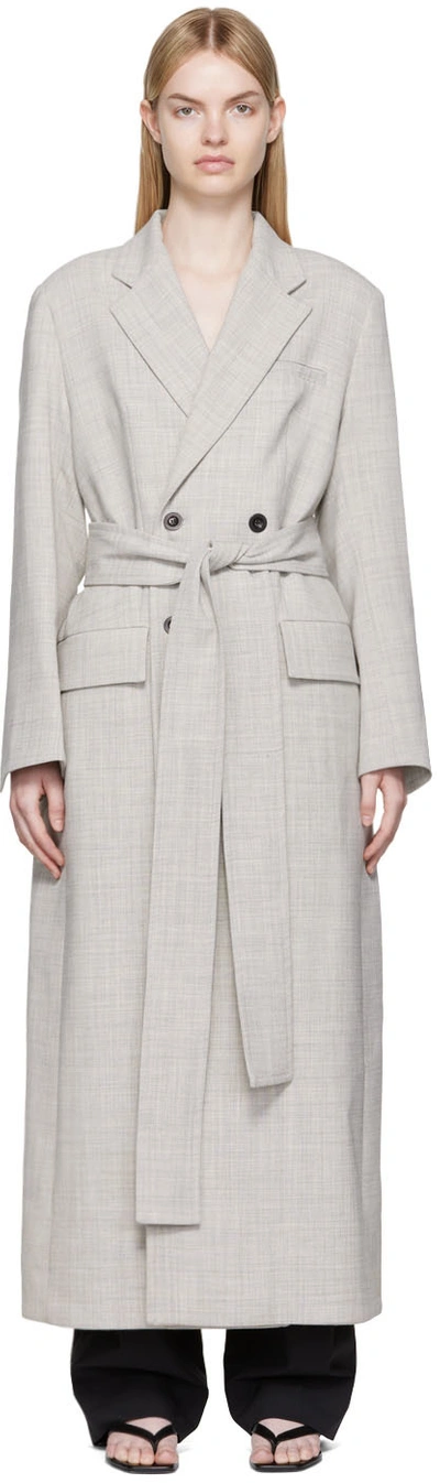 Shop Esse Studios Gray Classico Coat In Grey Marle