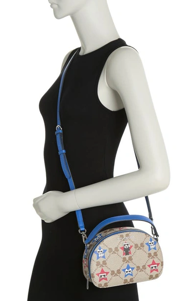 Shop Karl Lagerfeld Maybelle Crossbody Bag In Almond/ Khaki Combo