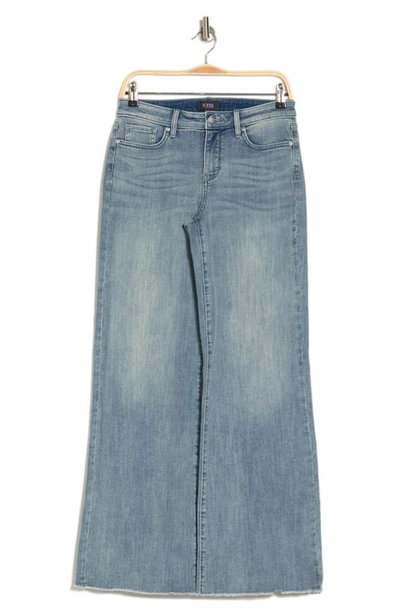 Shop Nydj Teresa Fray Hem Wide Leg Jeans In Affection