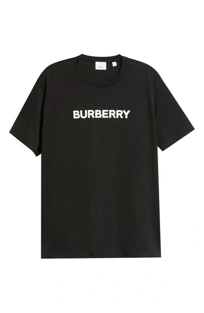 Shop Burberry Harriston Cotton Graphic Tee In Black