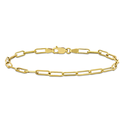 Shop Amour 3.3mm Paperclip Chain Bracelet In 14k Yellow Gold