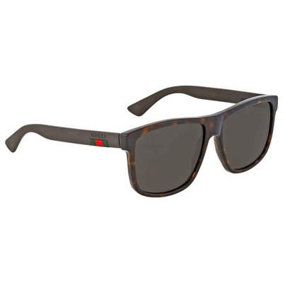 Gucci Polarized Grey Square Mens Sunglasses Gg0010s 003 58 In Dark / Grey |  ModeSens