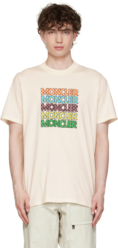 Shop Moncler Genius 2 Moncler 1952 White Cotton T-shirt In 034 White