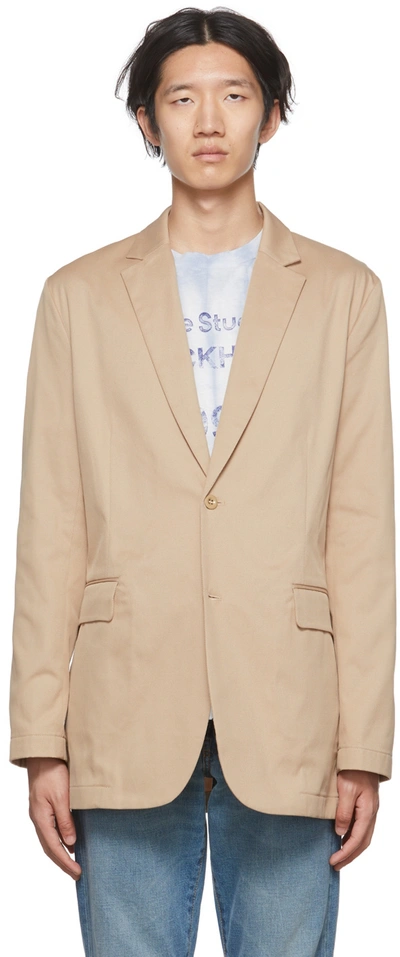 Shop Acne Studios Beige Suit Blazer In Aek Beige