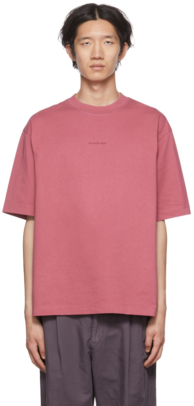 Shop Acne Studios Pink Organic Cotton T-shirt In Old Pink