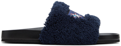 Stella Mccartney Navy Fantasia Mickey Vesta Slides In Navy