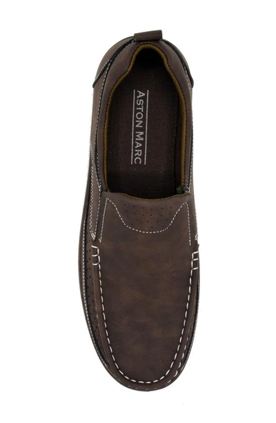 Shop Aston Marc Classic Slip-on Loafer In Brown