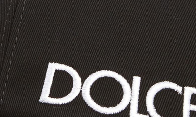 Shop Dolce & Gabbana Side Logo Embroidered Baseball Cap In Black
