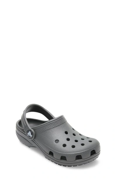 Shop Crocs Kids' Classic Clog In Slate Grey