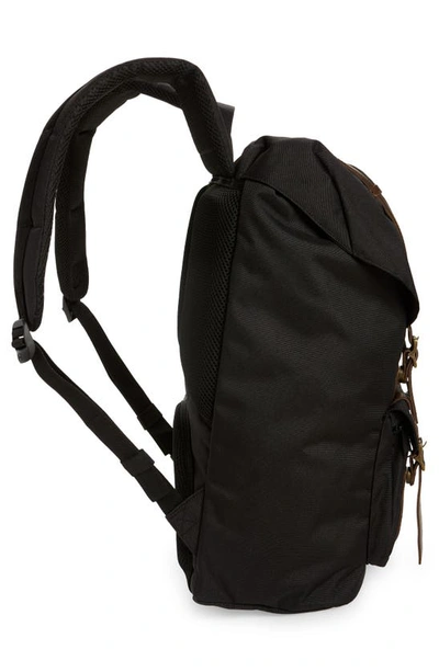 Shop Herschel Supply Co Little America Backpack In Black/ Chicory Coffee