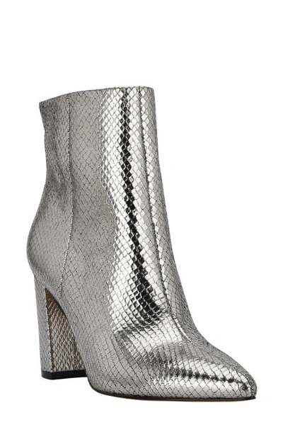 Shop Marc Fisher Ltd Ulani Pointy Toe Bootie In Silver