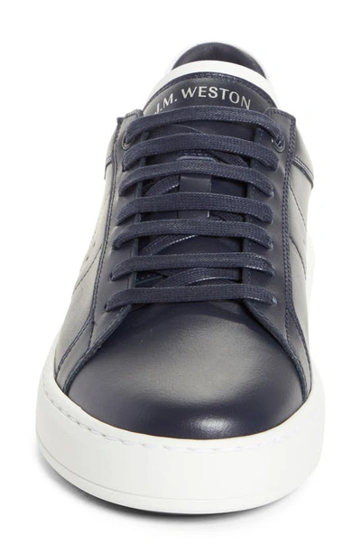 Shop Jm Weston On Time Sneaker In Navy