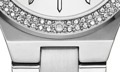 Shop Michael Kors Lennox Mini Bracelet Watch, 33mm In Stainless Steel