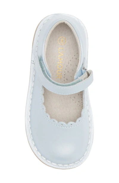 Shop L'amour Caitlin Scallop Mary Jane In Pearl Blue