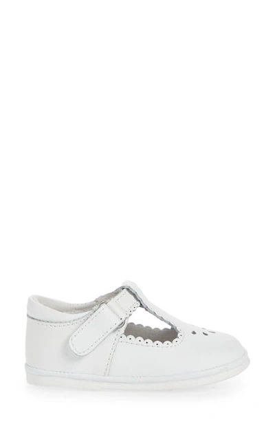 Shop L'amour Dottie Scalloped T-strap Shoe In White