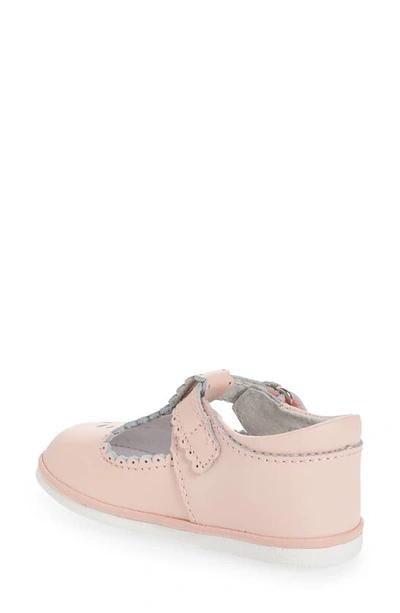 L'amour Dottie Scalloped T-strap Shoe In Pink