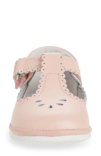 L'amour Dottie Scalloped T-strap Shoe In Pink