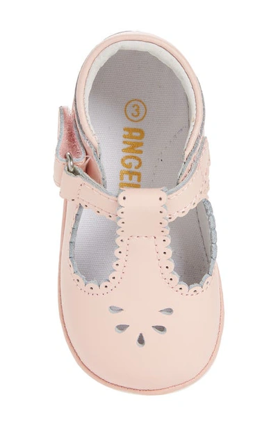 Shop L'amour Dottie Scalloped T-strap Shoe In Pink