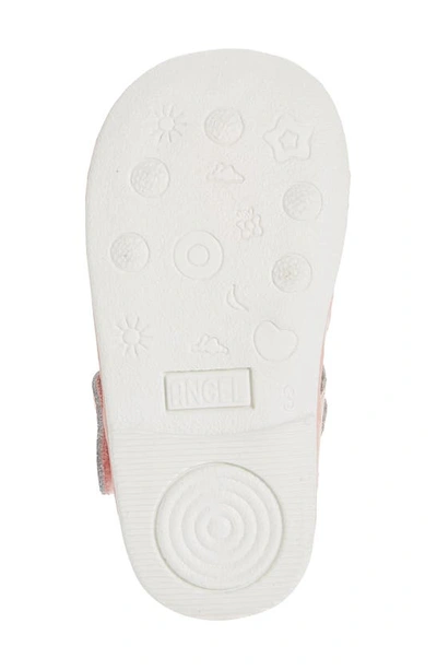 L'amour Dottie Scalloped T-strap Shoe In Pink